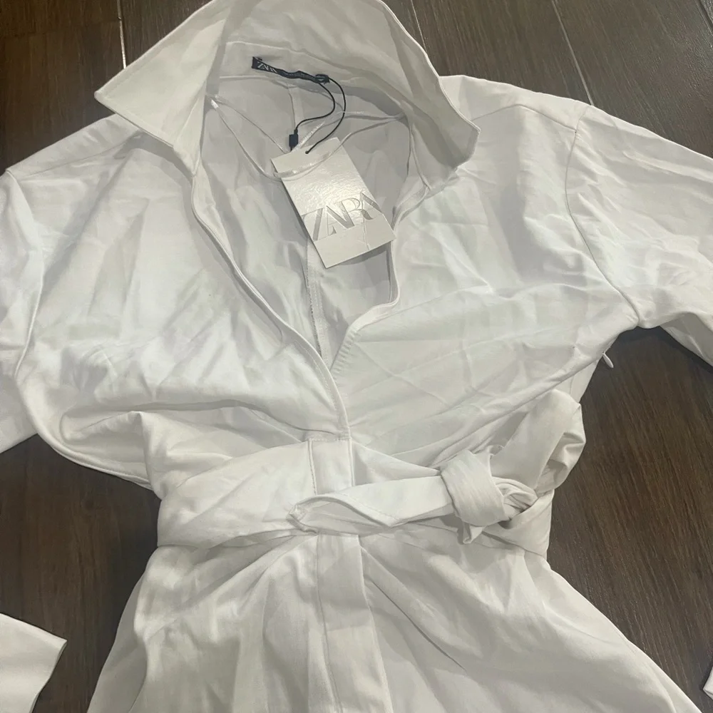 Zara white belted dress - Picture 5 of 10